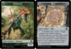 Dinosaur (0010) // Map (0017) Double-Sided Token - Foil